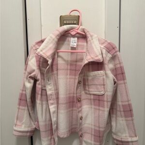 Carter's Pink Plaid Kids Jean Jacket
